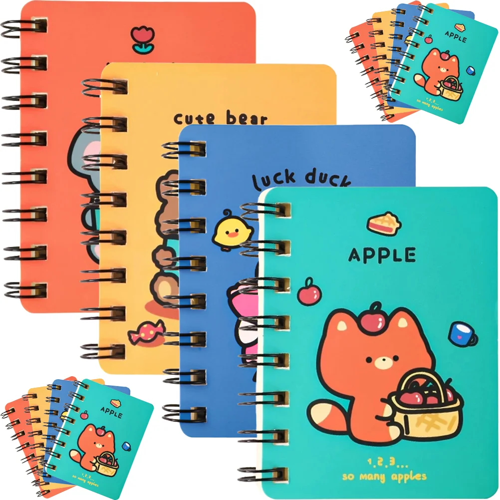 

12 Pcs Portable Notebook Memo Pads Small Spiral Coil Idea Pocket Notepad Paper Size