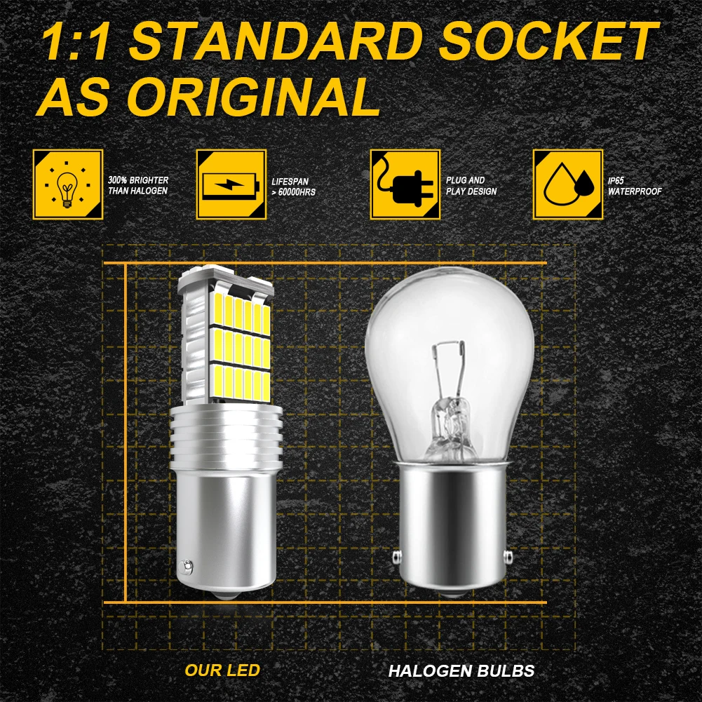 لمبة ليد خالية من الأخطاء ، إضاءة معكوسة ، P21W ، BA15S ، ، S25 ، من 12 فولت ، سكودا ، A6 ، A3 ، 8 فولت ، فولكس فاجن ، بي ام دبليو ، رينو ، 2 IVR