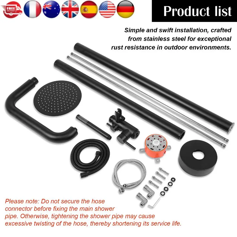 

Двухфункциональный отдельностоящий уличный душ с душевой лейкой и смесителем для ванны для двора, сада, бассейна, пляжа