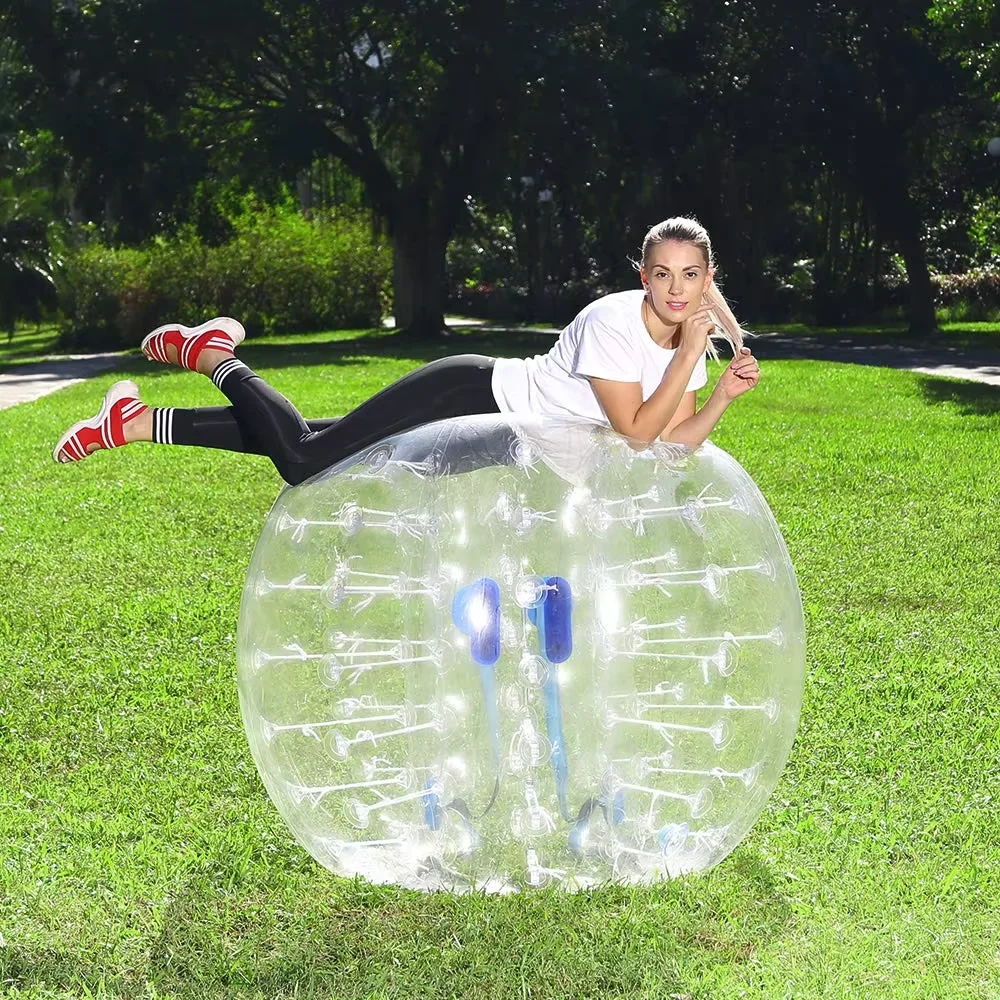 Bolas de amortecedor infláveis 1.5 m corpo sumo zorb bolas para adolescentes e adultos, bolas de bolha de hamster humano para jogos de equipe ao ar livre