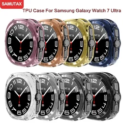 Full Case For Samsung Galaxy Watch 7 Ultra 47MM TPU Hollow  Bumper Shell Frame Protector Case for Galaxy Watch 7 Accessorie