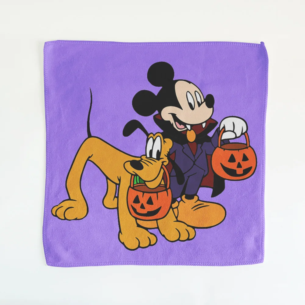Miniso Paradise Series Halloween ميكي دافي داك وشاح محيطي منديل منشفة الوجه غسل منشفة الكرتون
