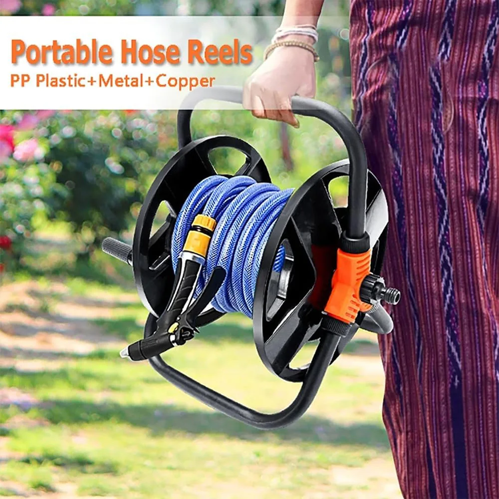 Schlauch Rolle Schlauch Lagerung Rollen Tragbare Wasser Rohr Lagerung Rack Auto Waschen Bewässerung Rohr Coiler Garten Liefert Einzigen Arm Werkzeug