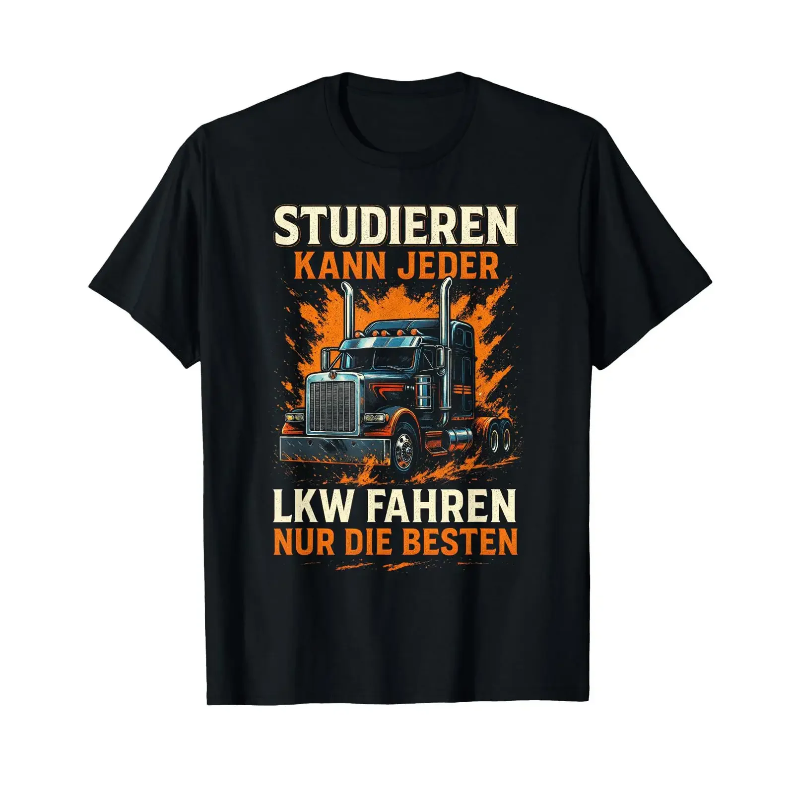 Study Can Every Truck Drive Only The Best T-Shirt Vintage Gewaschen Atmungsaktiv Mode Grafik Lässig Unisex Streetwear Dehnbar