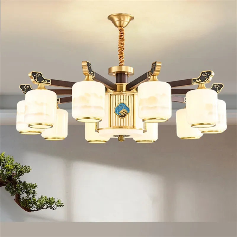 ULANI Contemporary Luxury Brass Pendent Lamp  Chinese style Living Room Dining Room Bedroom Villa Hotel Sample Room Chandelier image 3