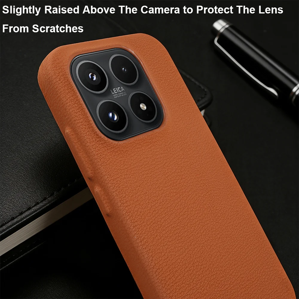 Wysokiej jakości skórzane etui do telefonu Xiaomi 17 Ultra 15 13 12 Lite 12x 12s 13T 14T 15T 17T 17 18 Pro Max, tylna obudowa, coque, funda. — zdjęcie produktu 2