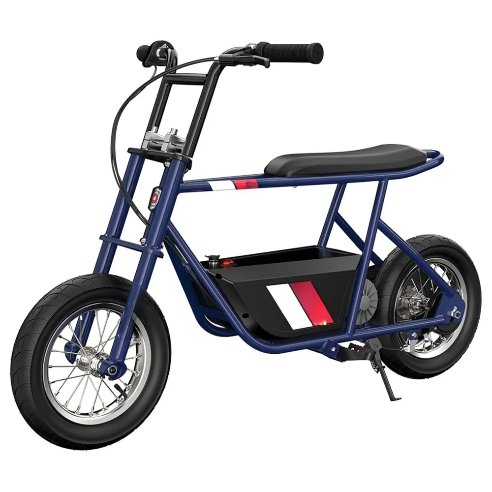 

Electric Retro Mini Bike Ride for Teens 13+ Dark Blue 170 Lb Max Weight 250W Motor up to 14 Customized