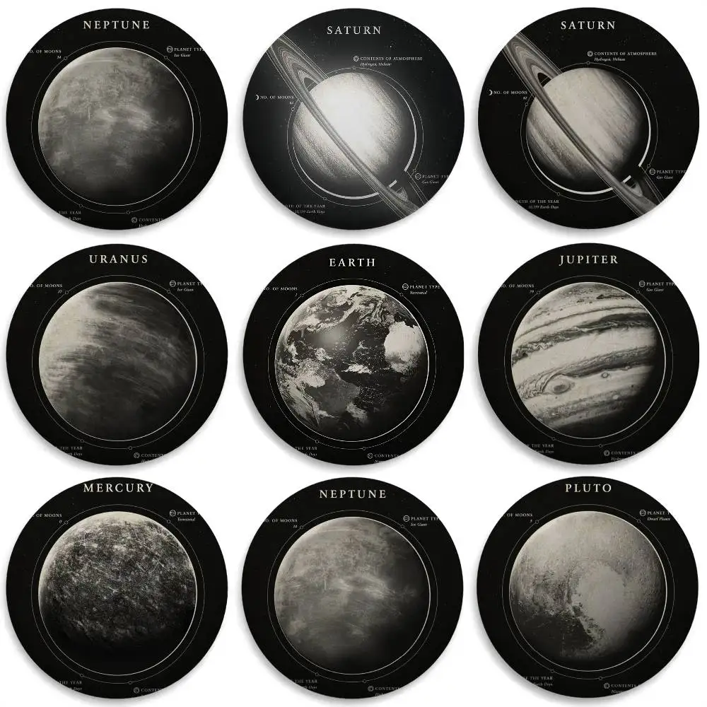 

Planets Solar System Cool Badges Round Exquisite Badge Brooches Creative Pins For Clothes Hat Backpack Gift Accessories