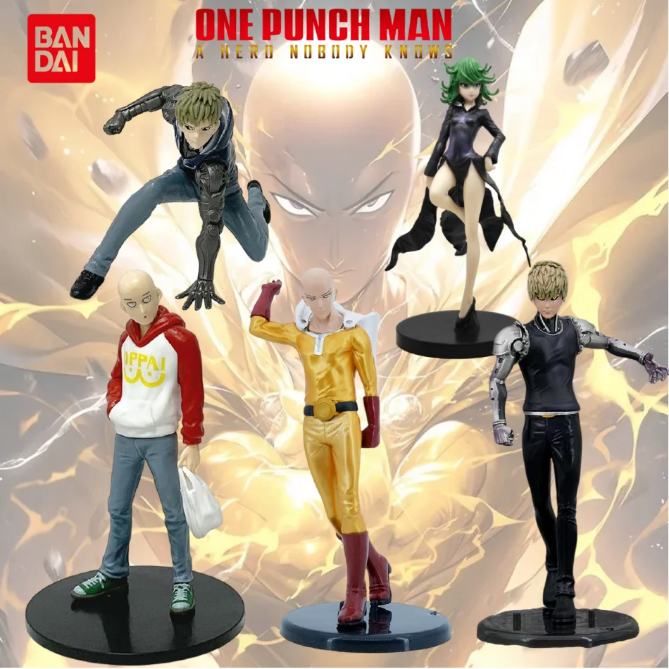 Novo anime um soco-homem figura saitama genos tatsumaki figura brinquedo pvc modelo anime periféricos coleção ornamentos de mesa presentes