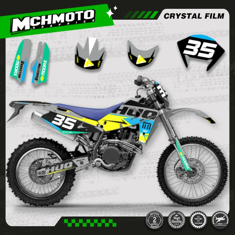 MCHMFG Graphics Decals Stickers Kits For Husqvarna TE 250 2001 2002 2003 2004 SM 450 2002 2003 2004 Semi-Custom