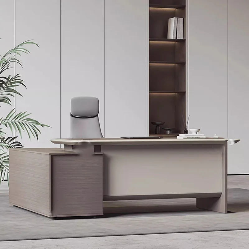 

Display Nordic Office Desk Lshaped Minimalist White Conference Office Desk Storage Multifunctional Scrivania Home Furniture