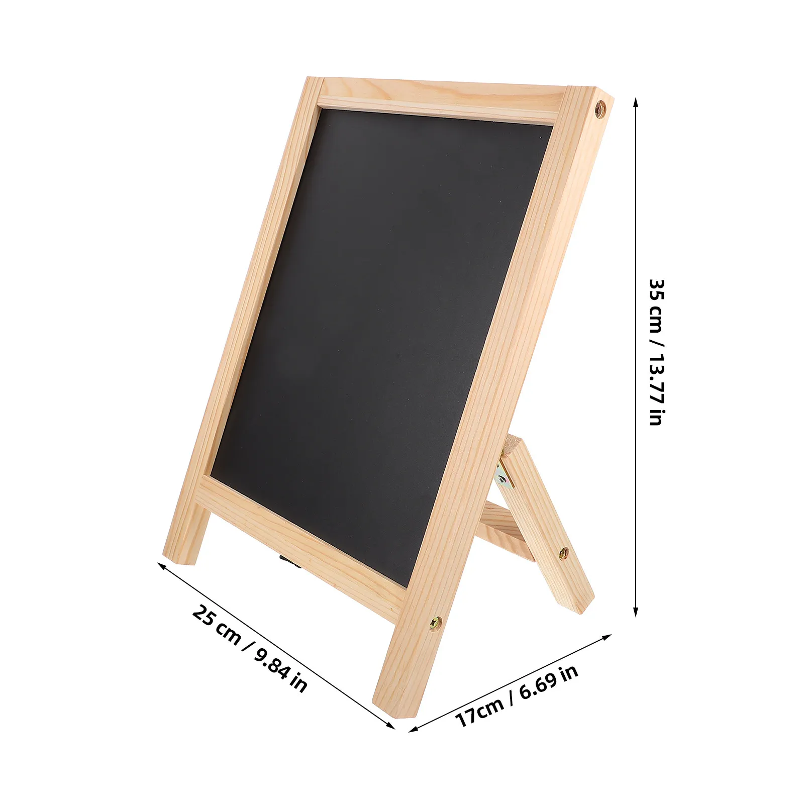 Compact Lightweight Wood Chalkboard Sign Desktop Blackboard for Stores Cafes Restaurants Offices Homes Erasable Chalkboard