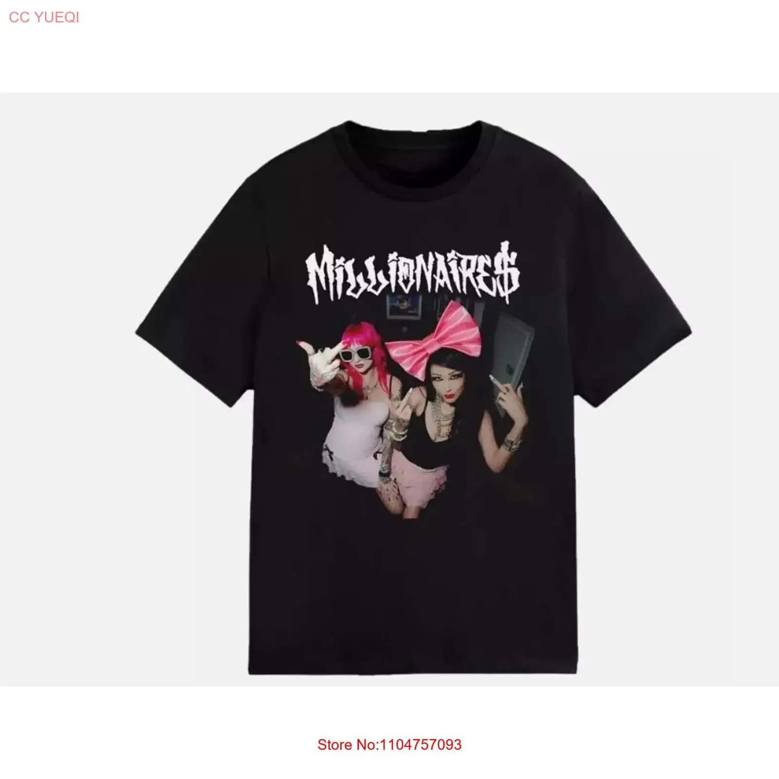 NEW MILLIONAIRES Band 2024  Black All Size T Shirt vintage Washed Comfortable Unisex Soft streetwear Versatile Casual