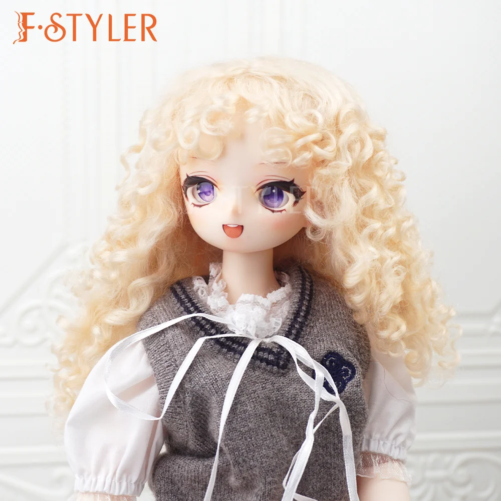 

FStyler Doll Wig Cute Curl Style BJD Doll Soft Mohair Various Colors Hair Accessories In Stock1/3 1/4