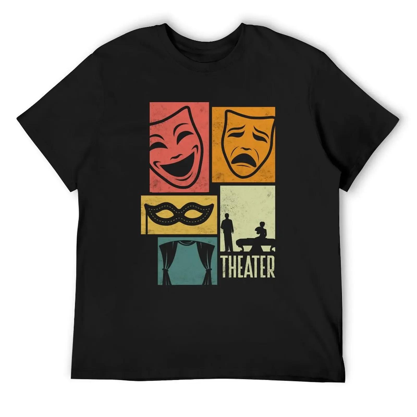 Theater Thespian Theatrical Thespianism Silhouettes T-Shirt anime t shirts blanks sports fans street wear luxury clothes men