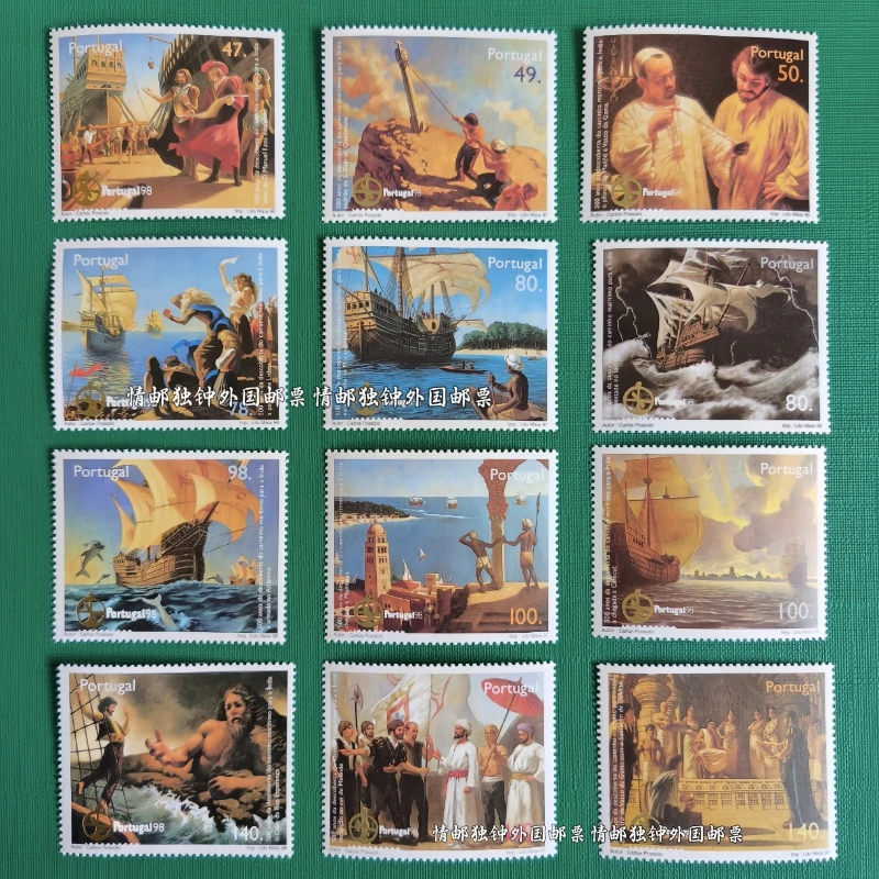 Portugal Stamp Sailing Times Opens New Route To India 500 Anniversary 12 New Collectible Postage Stamps Material For Scrapbook
