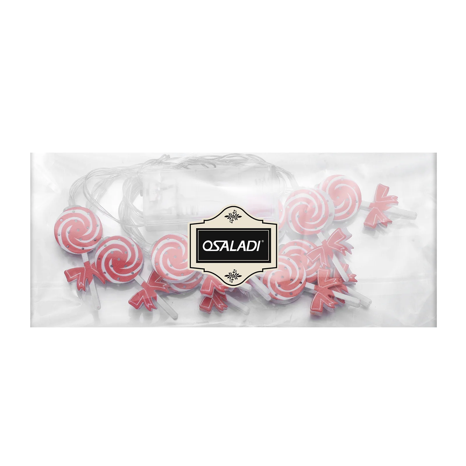 Guirlande lumineuse sucettes de noël en forme de bonbon, 1.65m, 10 led, guirlande lumineuse féerique, décoration intérieure et extérieure Durable, 1 pièce