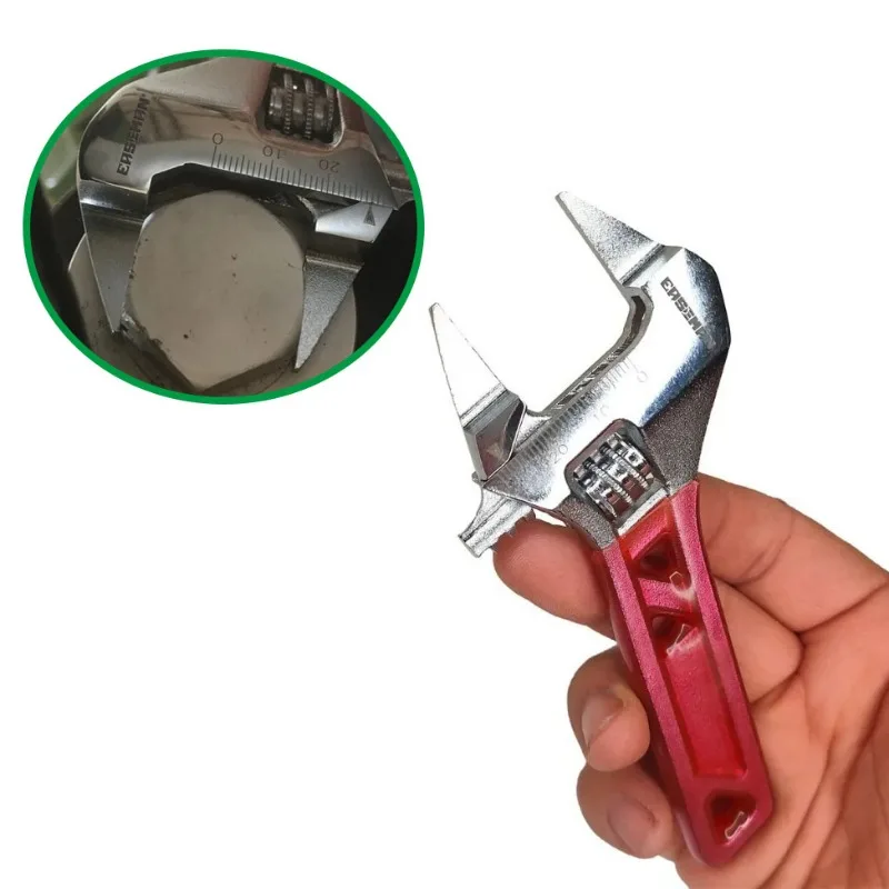 

Large Opening Ultra-thin Wrench Chromium Vanadium Alloy Steel Adjustable Spanner Bathroom Wrench Household Plumbing Repair Tool