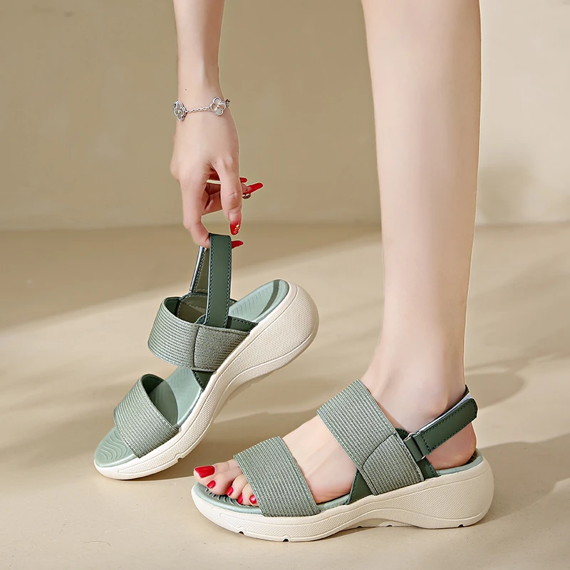 Women's Wedge Sports Sandals Summer Soft Sole Lightweight Casual Sports Shoes for Women Sandals Student Comfortable Women Shoes