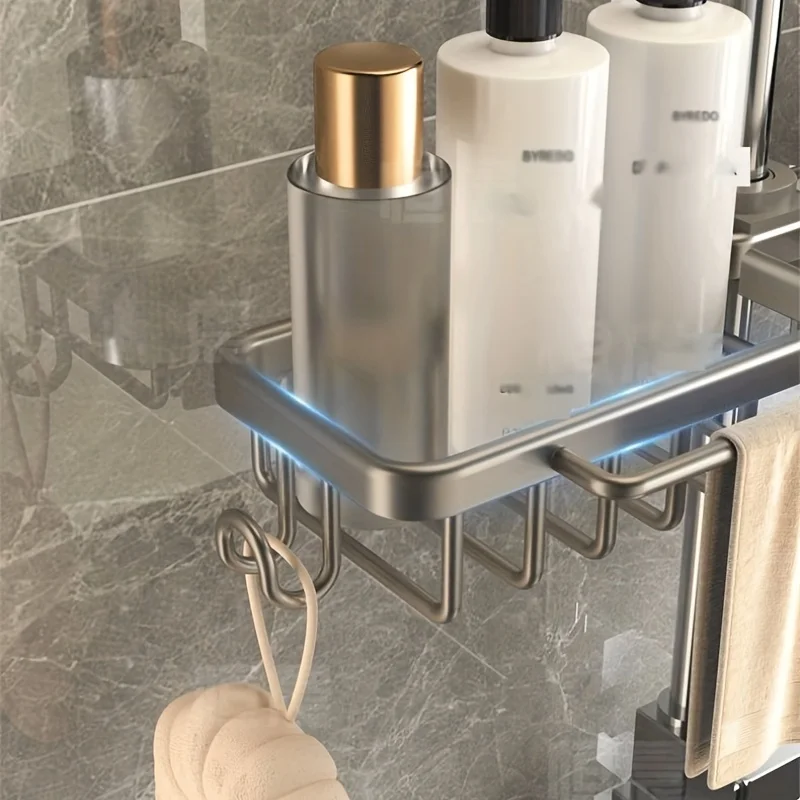 1pcs Bathroom Storage Rack Shower Head Storage Basket Shower Head Storage Rack Suitable for Bathroom Shower Head Kitchen Fauce