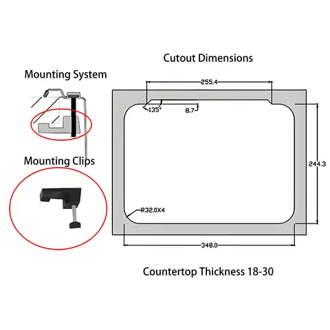 Husvagnsdiskho med kran/blandare 304 rostfritt stål med härdat glaslock Fyrkantig diskho för båtar husvagn husbil kökstillbehör 10 best sales husvagnsdiskho - №8