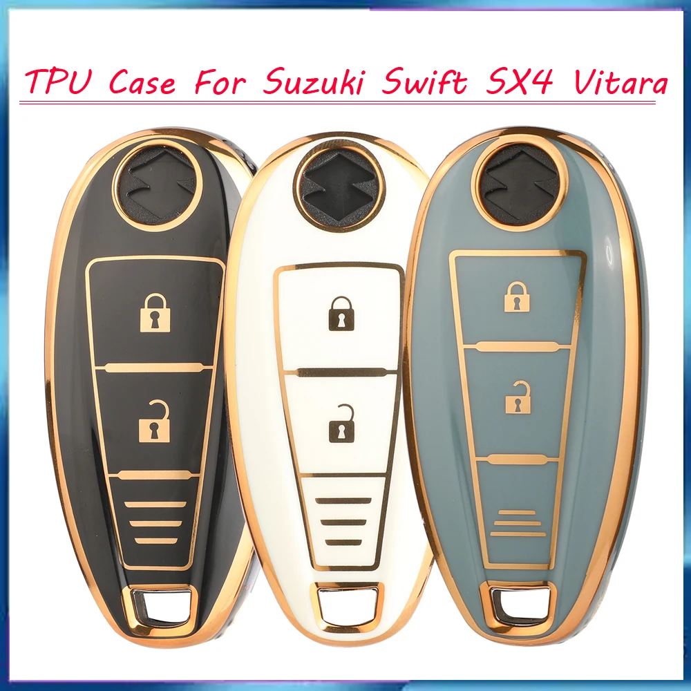 jingyuqiin New Procted Cover TPU Remote Car Key Fob Case For Suzuki Swift SX4 Vitara 2010-2016 TS008 / TS007