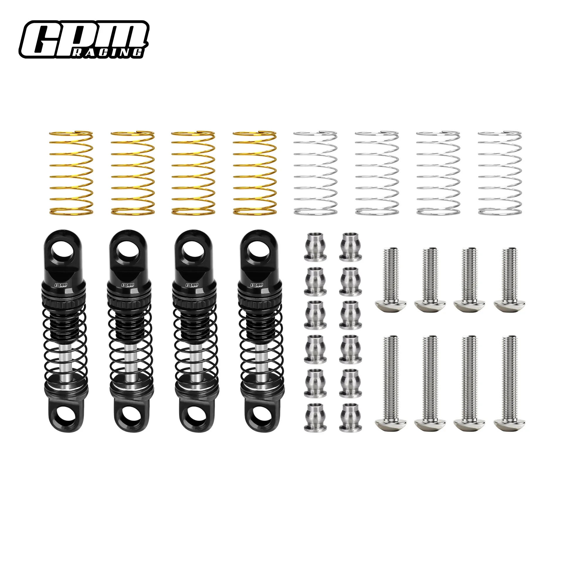 GPM AXIAL 1/30 SCX30 TEFLER Wrangler 22mm Aluminum Shock Absorber Adjustable Damping One Car rc