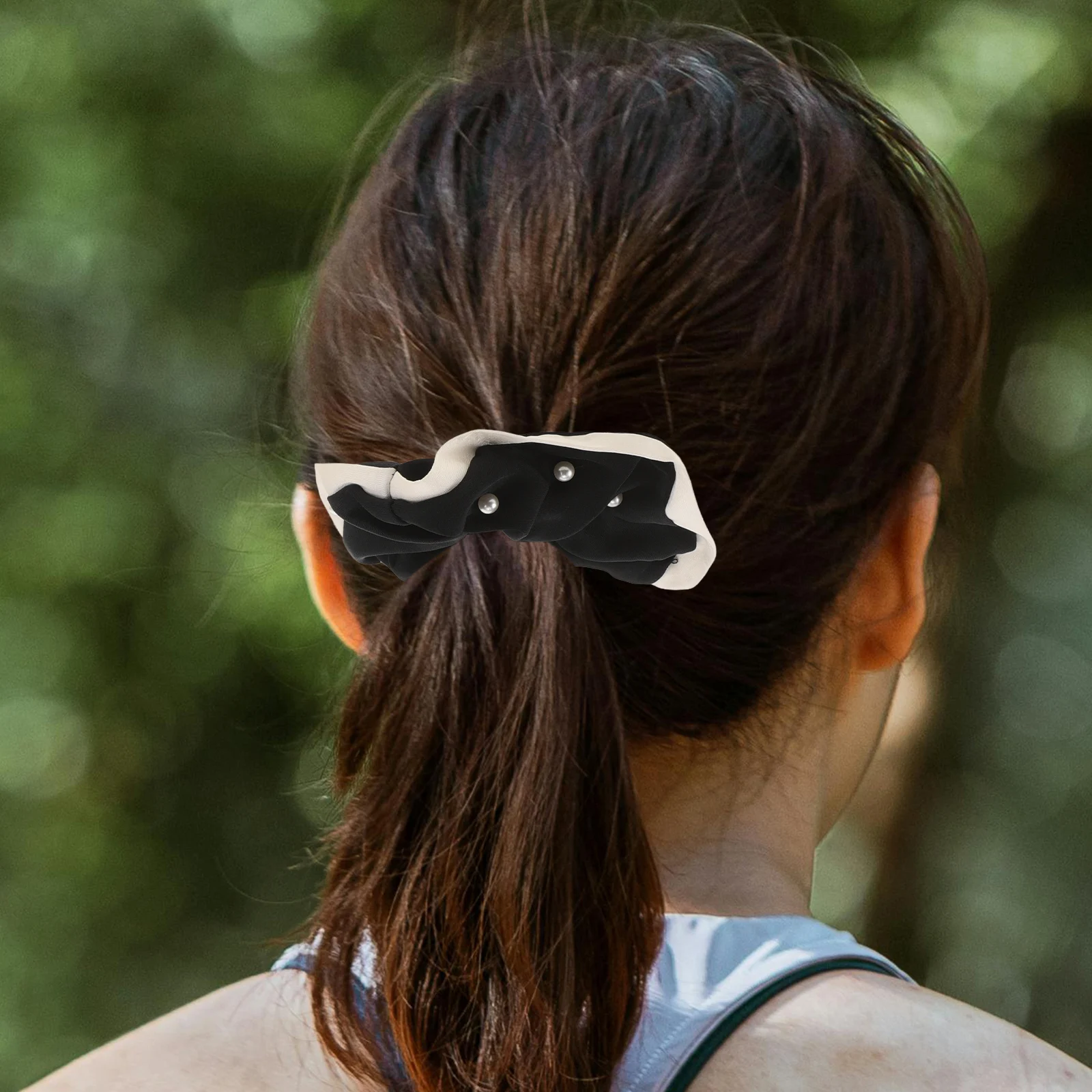 

2pcs Fashionable For Women Girls Elastic Ties Thick Lady Bands Ponytail Holders Soft Scrunchies Cute Accessories Large