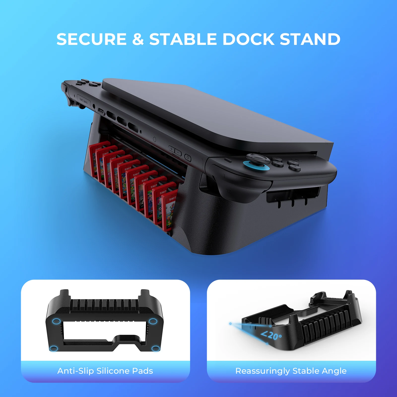 

For Switch 2 Stand for Switch 2 Flat Dock Angled Stand for Small Cabinets