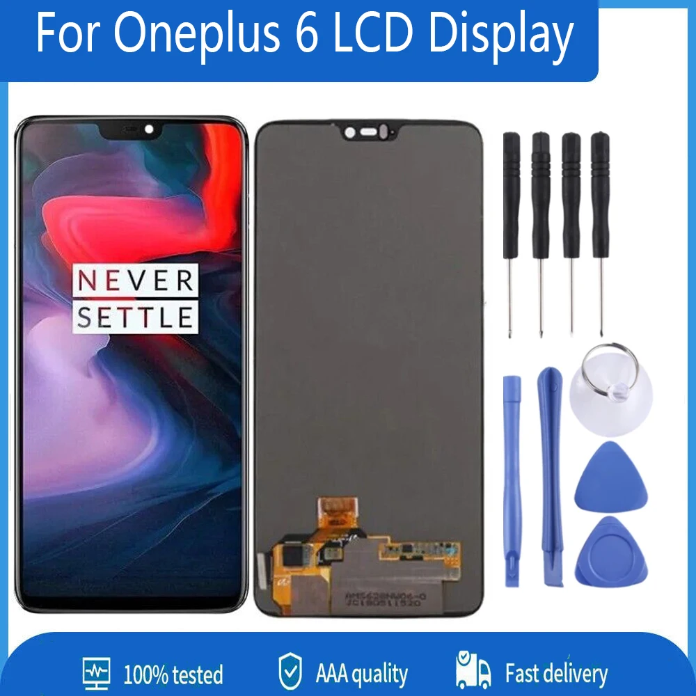 6.28\'\' Original For Oneplus 6 LCD Display Touch Screen With Frame Digitizer Assembly Replace For One plus 6 A6000 A6003 Display