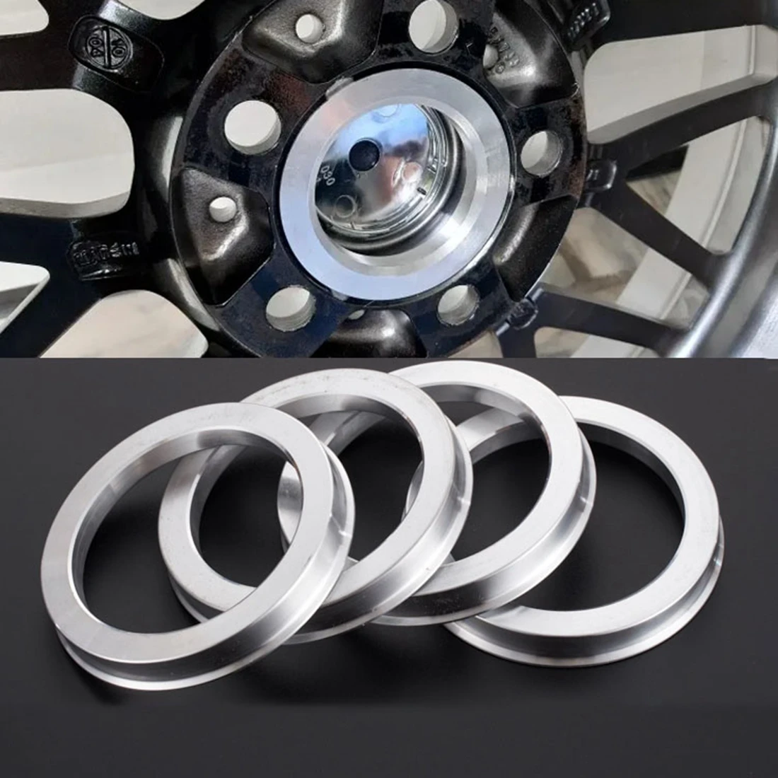 4pcs Car Aluminum Alloy Wheel Hub Centric Rings center Bore 60.1-56.1/66.6-57.1/66.1-64.1/67.1-57.1/73.1-57.1/73.1-60.1