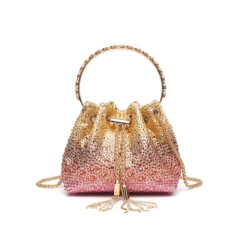 

Женская сумка, цыганская звезда, постепенная смена, сумка-ведро с кисточками, портативная сумка-мессенджер со стразами на плечо, обеденная сумка