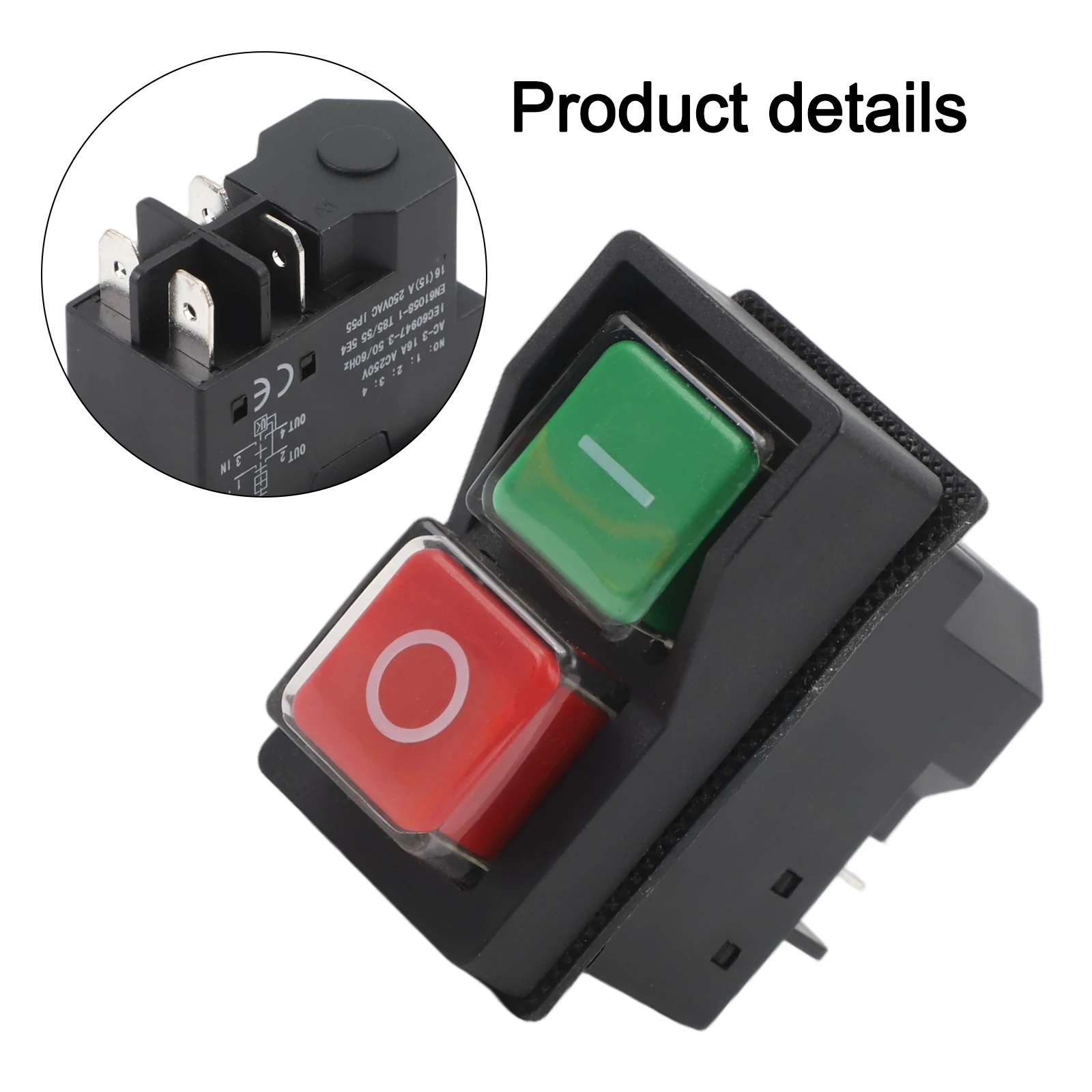 Machine Tools Safety Component 4 5Pin Switch Waterproof Button Industrial Applications Operating Cycle 500,000