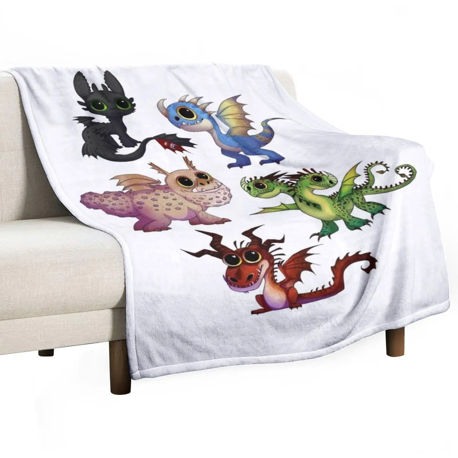 HTTYD Absurdly Cute Dragons Throw Blanket funny gift Warm Soft Blankets