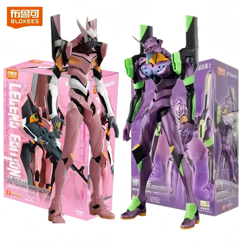 

BLOKEES Original EVANGELION-02 01 08 EVA00 NEON GENESIS EVANGELION Asuka Shinji Assembled Action Figure Anime Robot Armor Toys