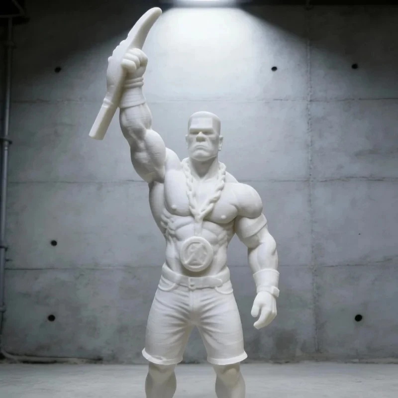 

White mold fitness muscle man figurine. Muscle man decorative item. High level of detail. Requires self-coloring.