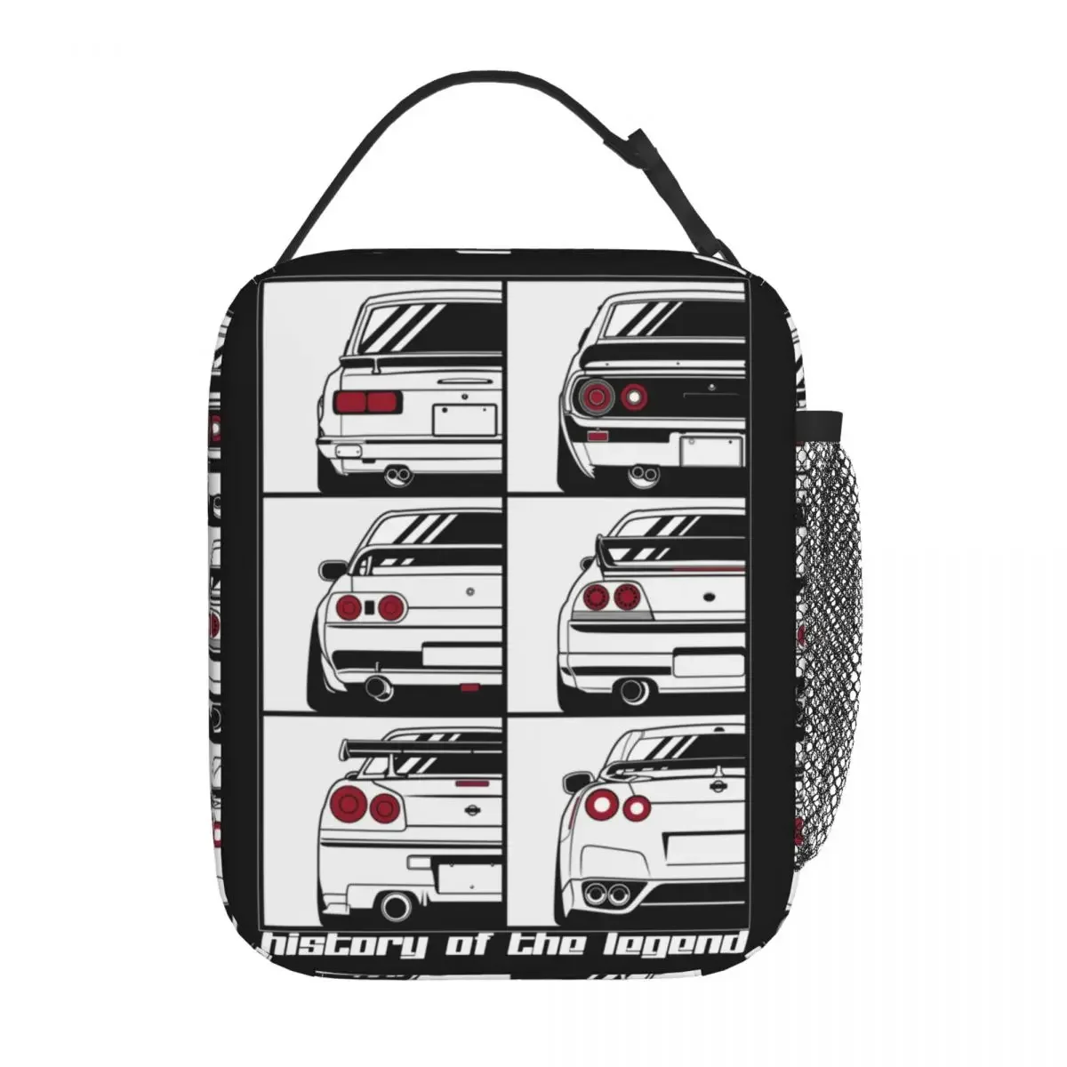 Skyline History Skyline R32 R34 GTR Insulated Lunch Bag JDM Car Lunch Container Portable Cooler Thermal Bento Box Work