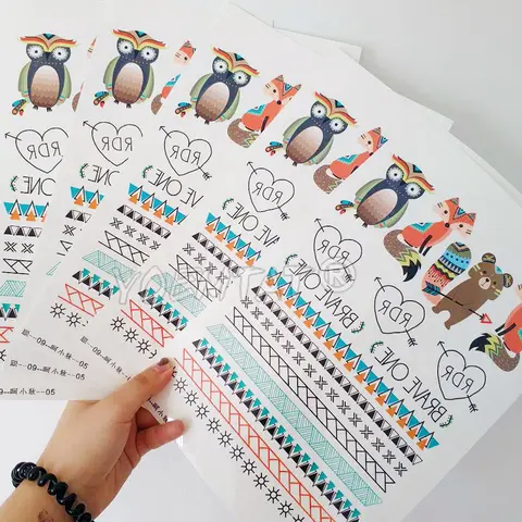 Anpassad personlig vattentät tillfällig tatueringsklistermärke DIY falsk tatuering, gör din egen anpassade design tatuering för logotyp/bröllop 8 best sales specialanpassad tatuering - №1