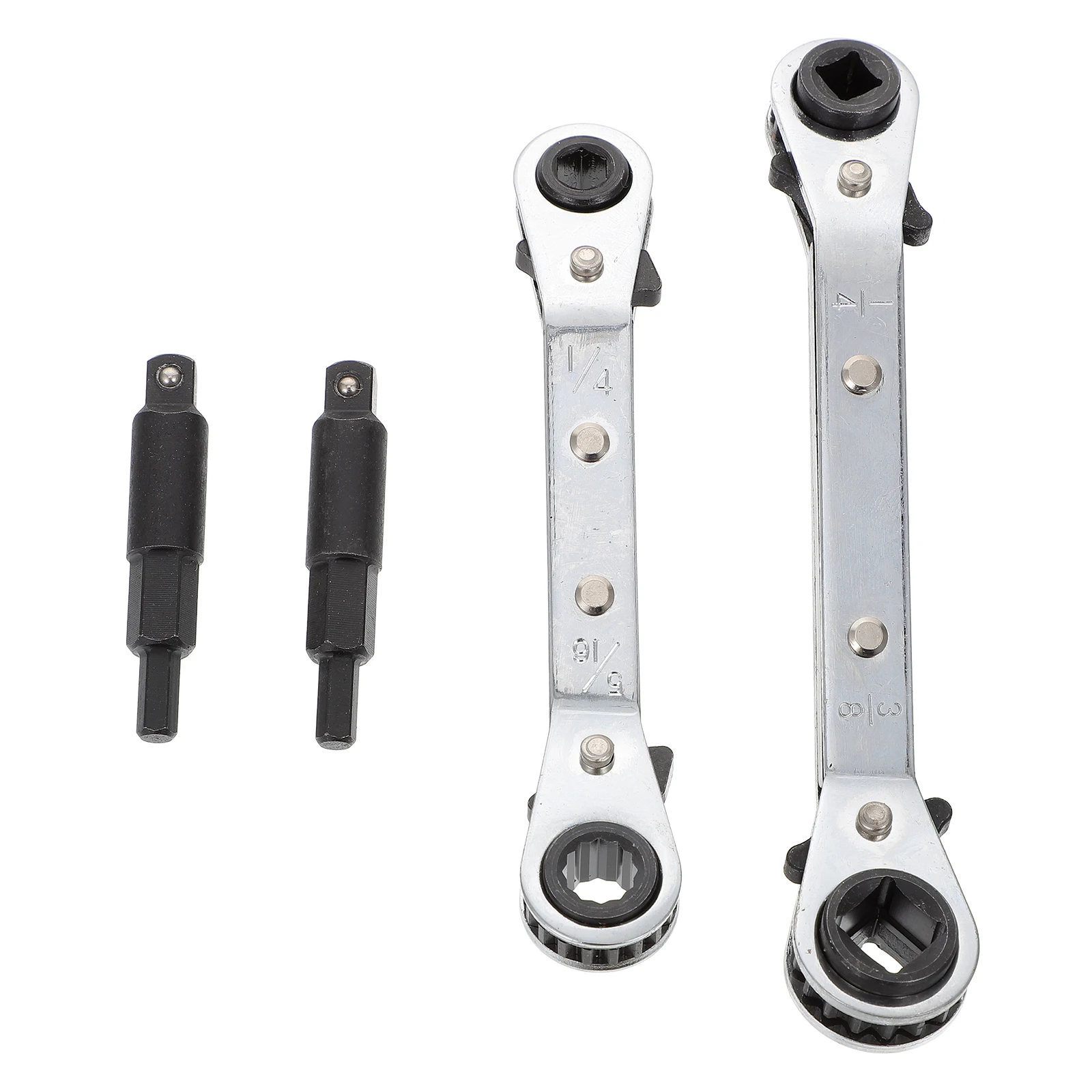 

1 set Ratchet Wrench 45# Steel Dual End Reversible High Hardness Anti Rust Refrigeration Spanner Professional Tool Car Repair