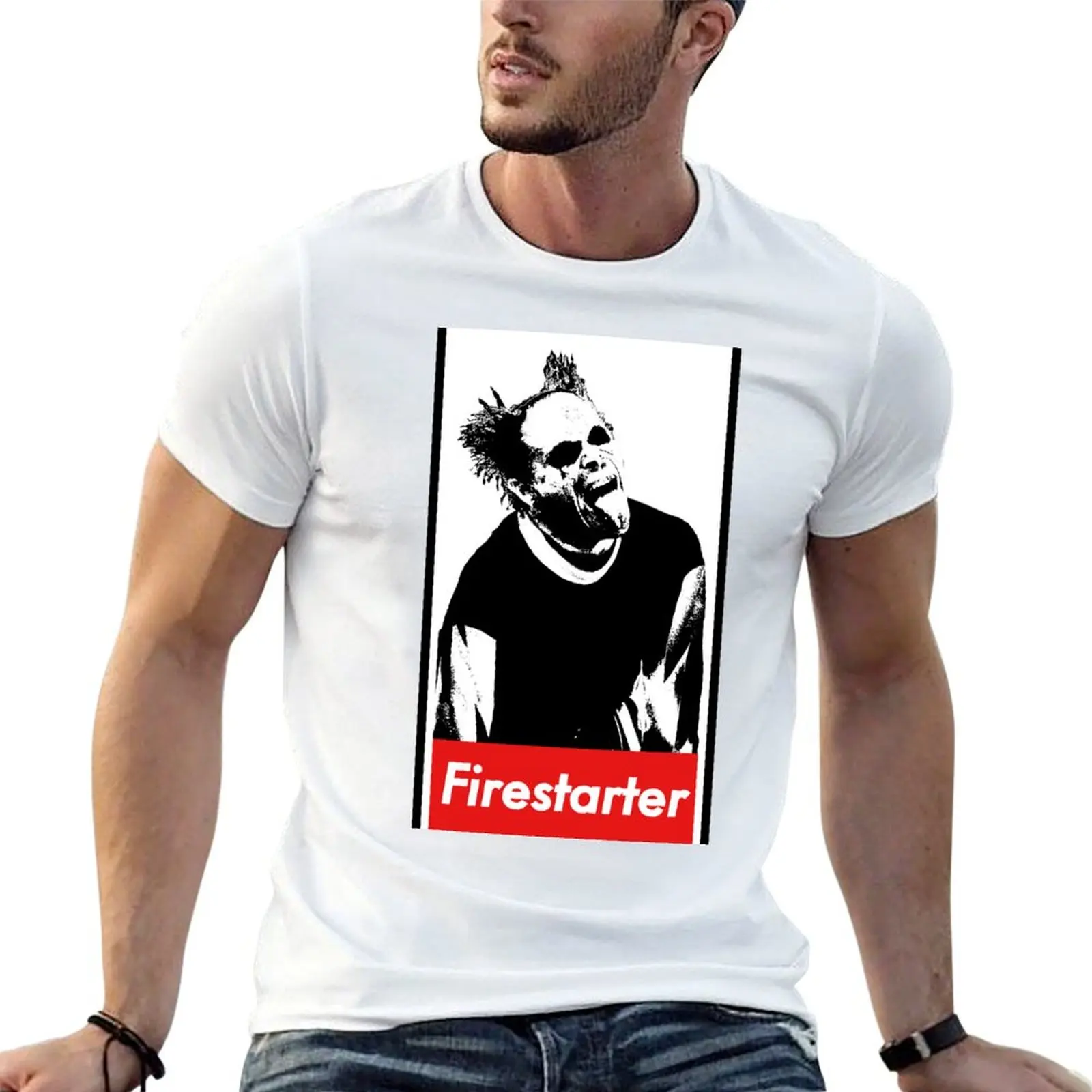 Keith Flint - Firestarter T-Shirt Basic Plain Tee for Spring and Summer