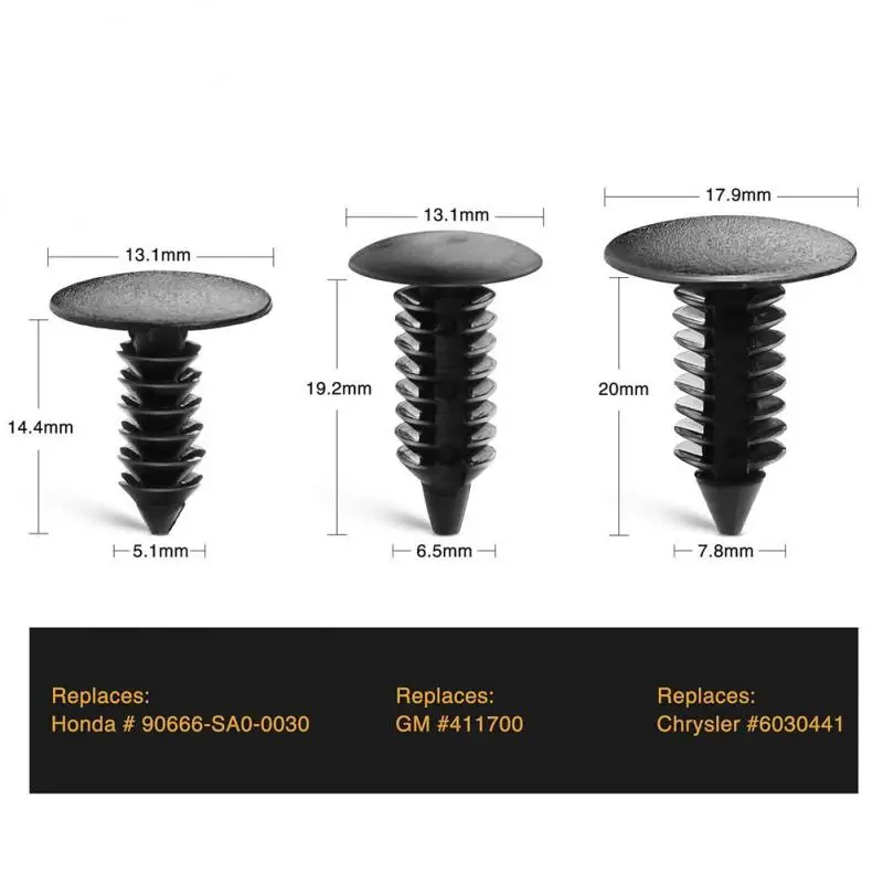 New Car Fastener Clip Kit Rivet Clips Car Body Push Retainer Pin Rivet Bumper Door Trim Panel Retainer Car Clips