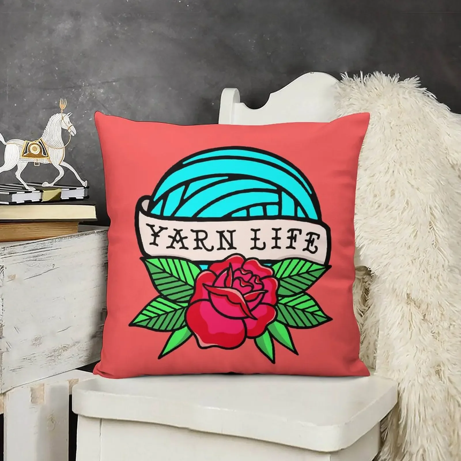 

Yarn Life Throw Pillow Pillowcases For Pillows Pillowcases Bed Cushions pillow