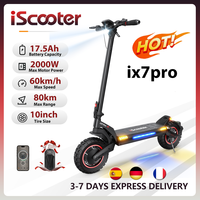 iScooter iX7Pro Dual Drive Off-Road Electric Scooter Max Speed 60km/h 10 Inch Tire 2000W 17.5Ah 48V Foldable eScooter With App