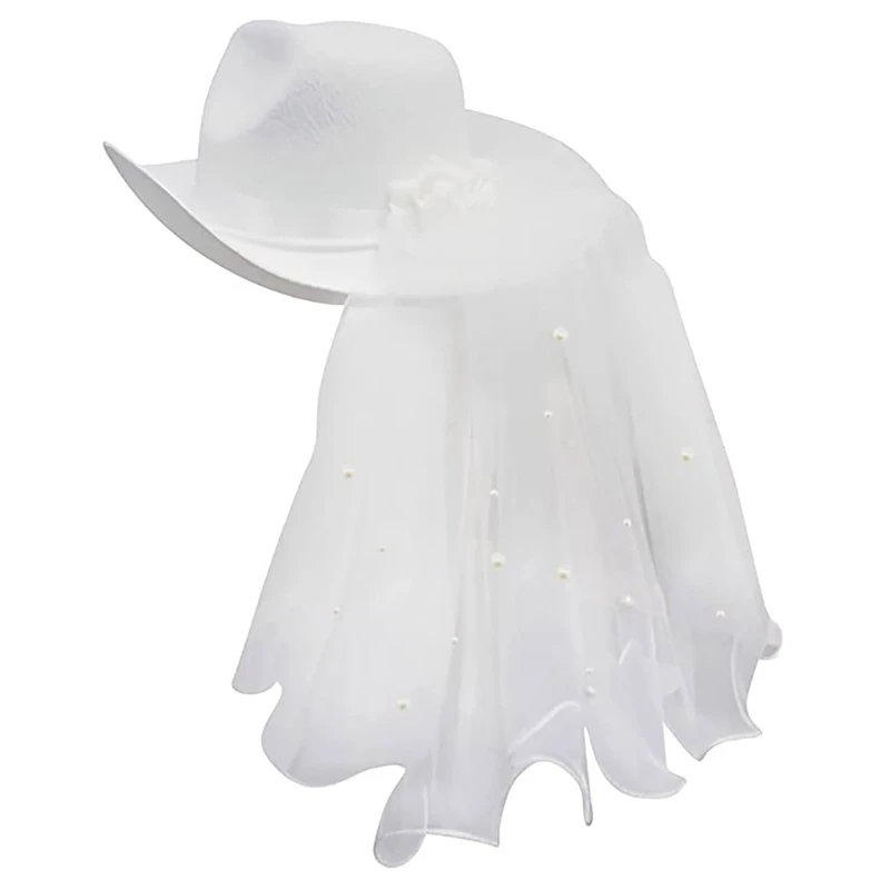 Bride for Sun for Protection Hat Wedding Party Bride Pearl Decor Sunproof