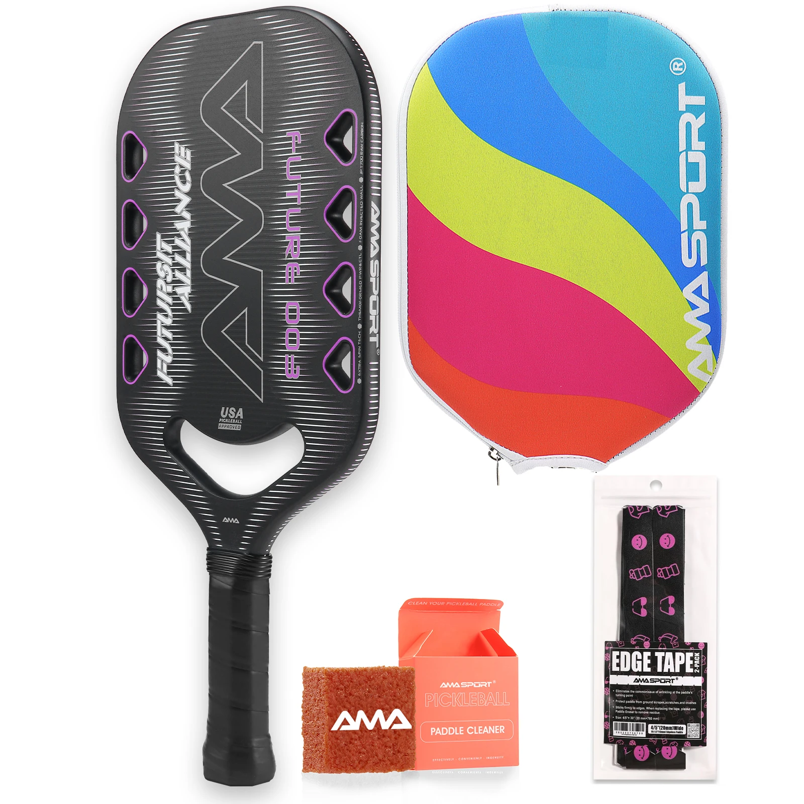 

AMASport Future003 T700 Carbon Pickleball Paddle USAPA Certified Professional Training Equipment Approved Pickleball Rackets
