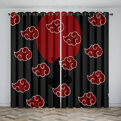 Cortinas 3D de la serie Anime de dibujos animados de Japón, parasol, 2 paneles, sala de estar, dormitorio, Den, decoración de la habitación de los niños, entrega gratuita