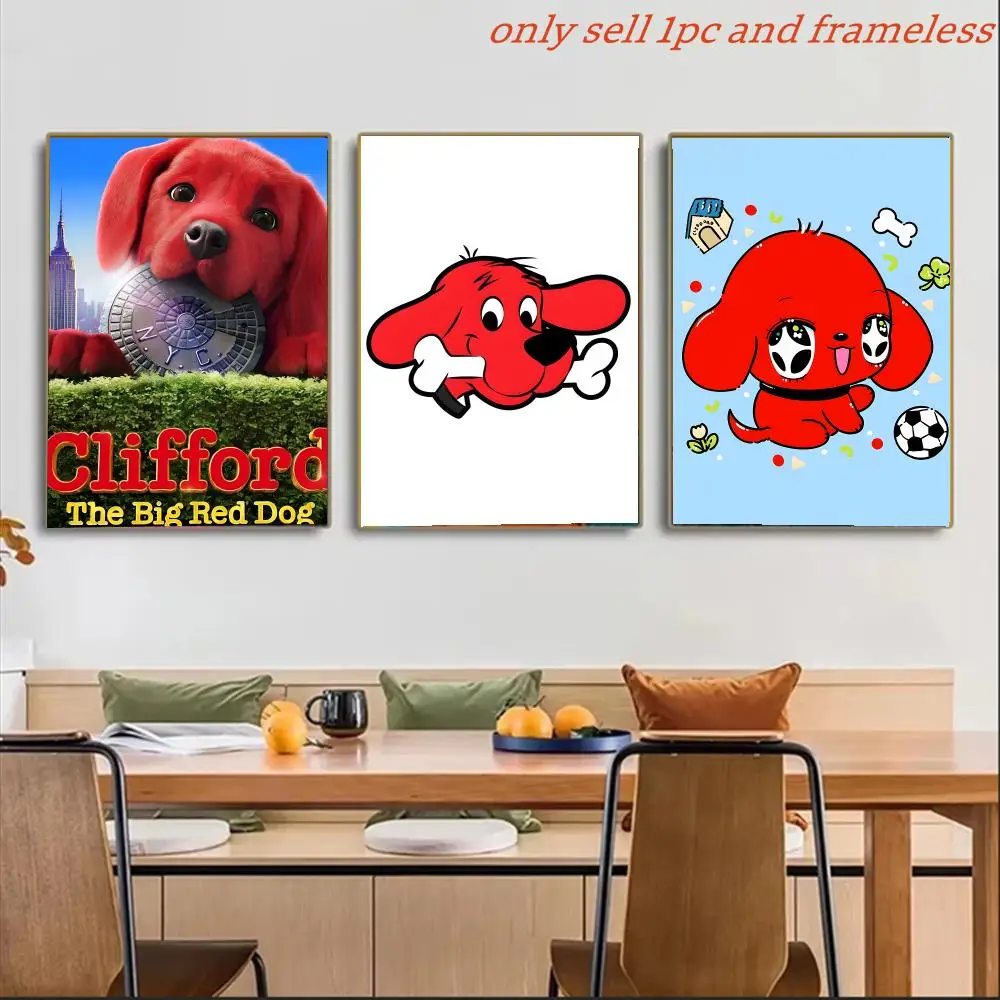 Comic Cartoon C-Clifford the Big Red Dog 2 Poster Poster painting with prints Home bedroom living room decoration gift view 5