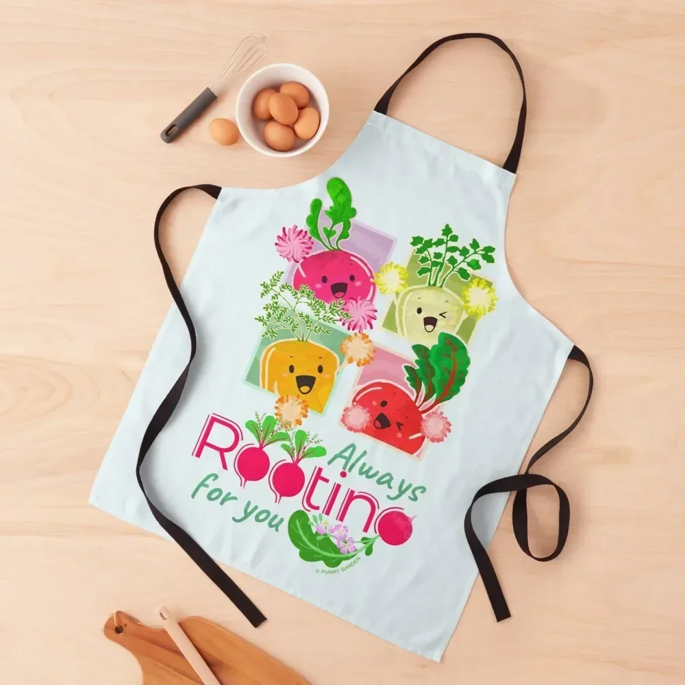 

Always Rooting for You Punny Garden Apron cook wear waterproof for women For Cooking Novelties Kitchen And Home Apron