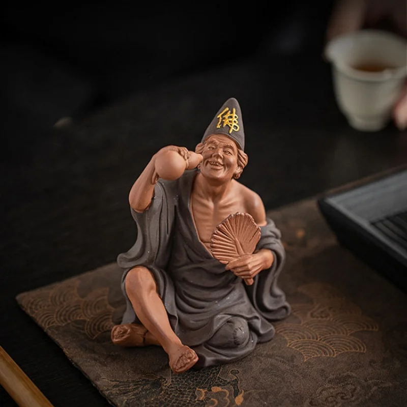 

Traditional Chinese Jigong Buddha Statue Ornament Ceramic Character Statue Zen Home Desktop Decoration handicraft