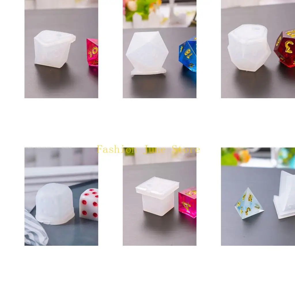 

N5KA 10 ПК/Установите новые прозрачные силиконовые плесени декоративные ремесла УФ -смола DIY Плесень эпоксидные формы